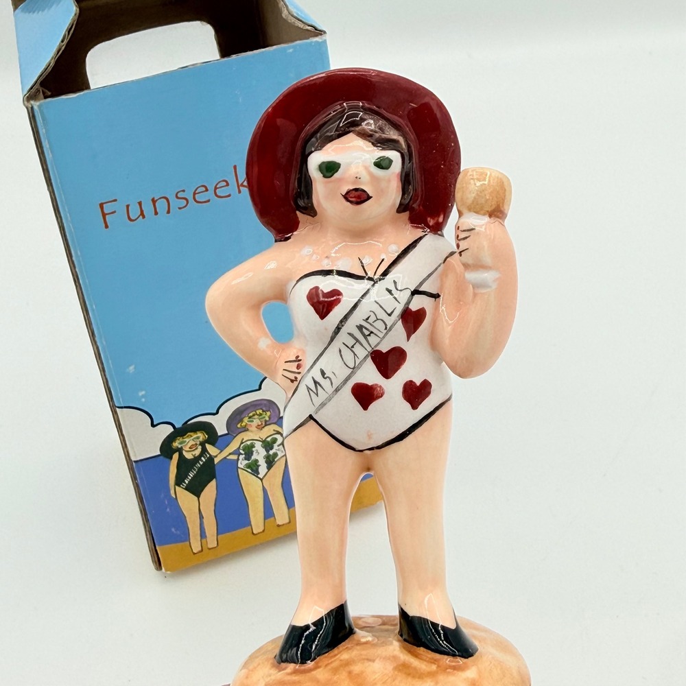 Funseekers Ms Chablis Ceramic Wine Bottle Stopper 2003 Janis Joplin NIB